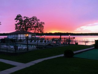 LAKE CARLOS VILLAS POOL SUNSET